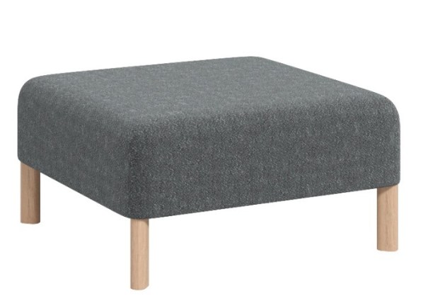 PEBBLE OTTOMAN - MID GREY